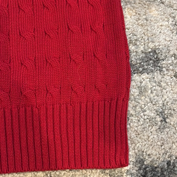 Ralph Lauren POLO boys sweater vest, color red, boys size L (14-16) - Picture 4 of 4